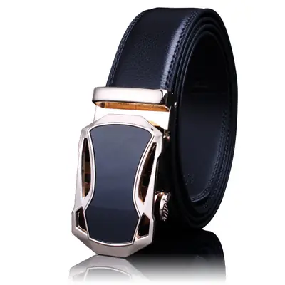 New Style Black Leather Belt for Men