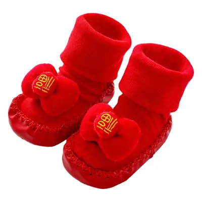 Red Heart Padded Baby Socks for Kids Winter