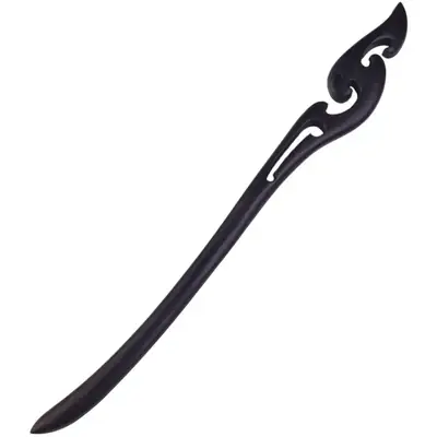 Elegant Wooden Hairpin with Sandalwood Finish