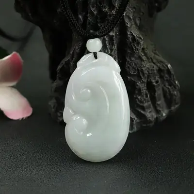 Guan Yu Jade Pendant Natural Burmese Grade White