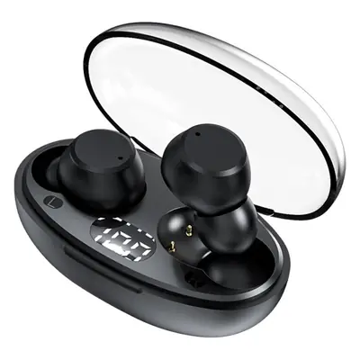 Wireless Bluetooth 5.3 Earphones Space Capsule Bean Style Black