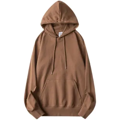 Men Mocha Hooded Sweatshirt 300g Heavy Cotton