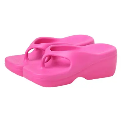 Women Chunky White Platform Sandals with EVA Heel