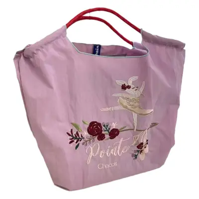 Pioneer Club Embroidered Shoulder Bag Purple Nylon
