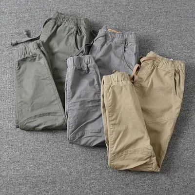 Japanese Style Men's Drawstring Leggings Pants Summer