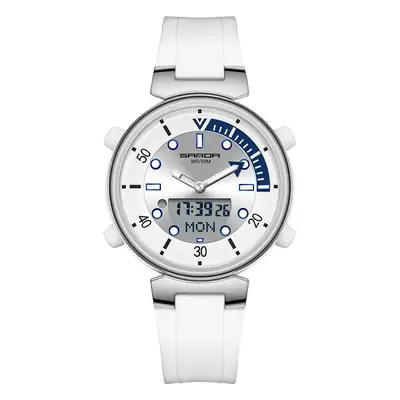 Sanda Digital Watch White Gold Student Fashion Watch