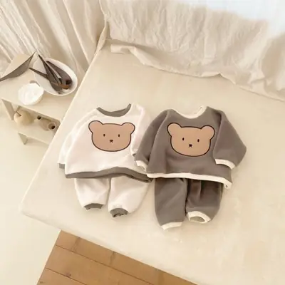 Baby Bear Sweater Set Two-Piece Autumn Winter Suit