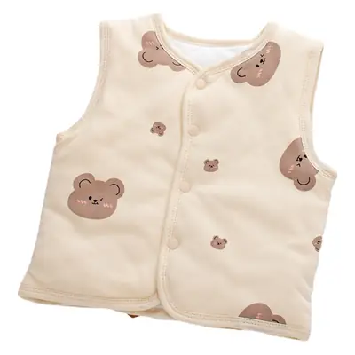 Korean Style Bear Vest Warm Pure Cotton Baby Jacket