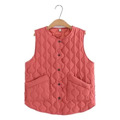 Plus Size Cotton Quilted Vest Women Winter Warm 2022