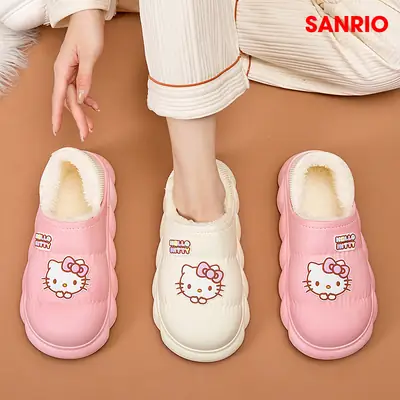 Sanrio Hello Kitty Women Winter Cotton Slippers Pink