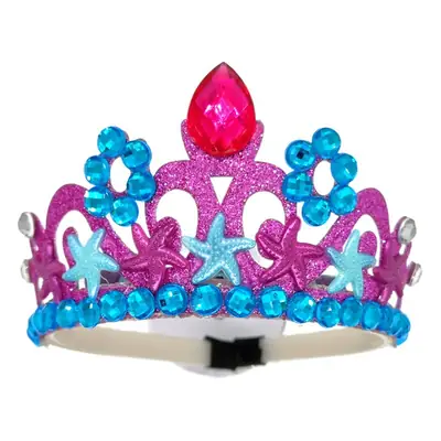 Princess Crown Hairband with Starfish & Gemstones for Girls