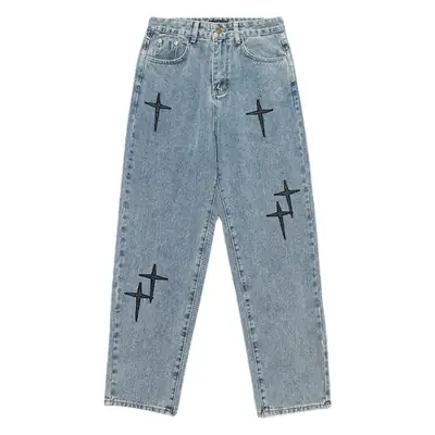 Men's Blue Denim Loose Pants 2022 Spring Fall