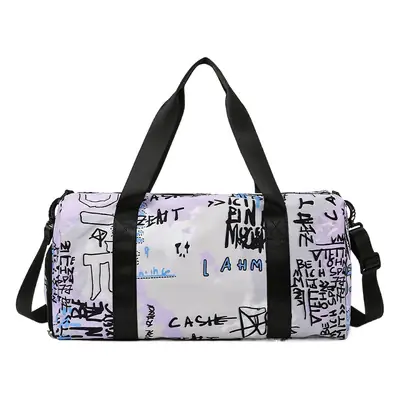 Women's Printed Travel Bag with Dry Wet Separation
