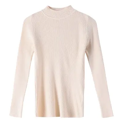 Women's Purple Knitted Half Turtleneck Top