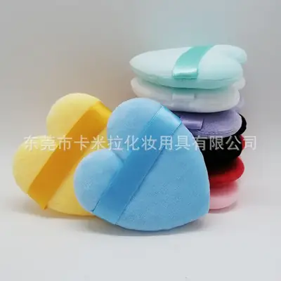 Heart Shaped Makeup Powder Puff Multi Color