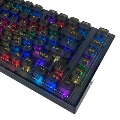 Oem Highly White Marble Ball Cap Pc Fully Transparent Wooting Red Transparent Keycap 61 75 98 Mechanical Keyboard Cap