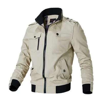 Men's 2023 Cotton Zip Jacket Olive Green