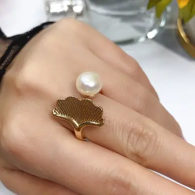 Freshwater Pearl Ring for Women Simple Design