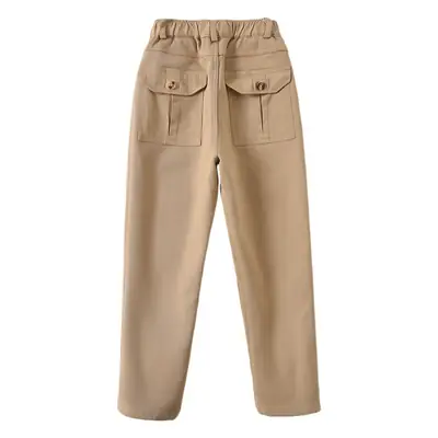 Boys' Khaki Cotton Trousers for Primary School