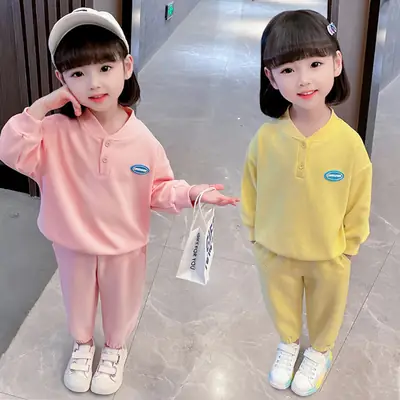 Girls Pink 2-Piece Sweater Suit 2025 Autumn