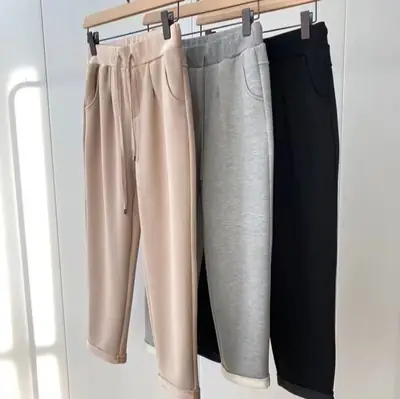 Women Winter Warm Drawstring Sweatpants Three Color