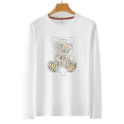 Men's Hot Diamond Long Sleeve T-Shirt Orange