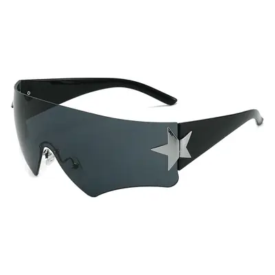 Aviator Sunglasses 2024 Star One-piece Frame