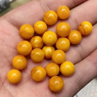 5-15mm Natural Old Wax Loose Beads for Decor & Crafts