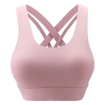 Fixed Chest Pad Vest Sports Bra Cross Beautiful Back Push-up Shockproof Yoga Fitness Plus Size One-piece Underwear
