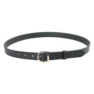 White D-Shape Alloy Buckle Belt for Women