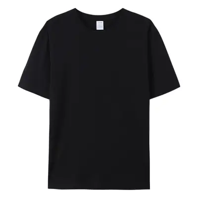 Pure Cotton T-Shirt Gray Round Neck Short Sleeve