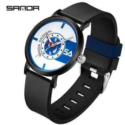 Sanda Youth Sports Silicone Quartz Watch Harajuku Style