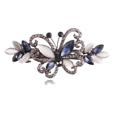 Cat's Eye Crystal Hairpin Clip Blue Purple