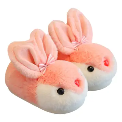 Children's cotton slippers winter New girls' cute bunny warm non-slip soft bottom boys' bag heel baby cotton shoes