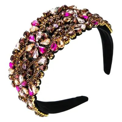 Heavyweight Baroque Headband with Stained Glass Design