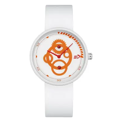 Sanda Men's Black Silicone Mechanical Watch with Gold Face