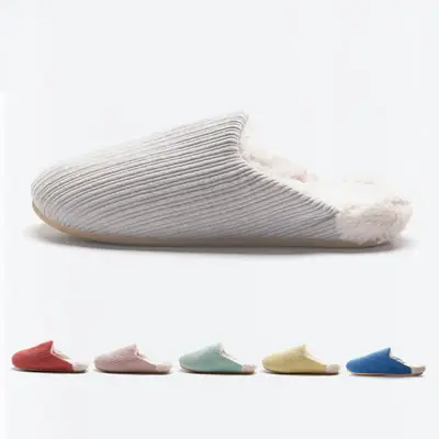 Retro Cotton Slippers Winter Women's Warm Non-Slip