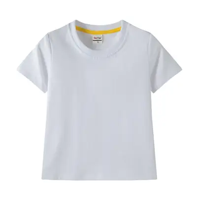 Children's Light Blue Cotton T-Shirt Summer Short Sleeve