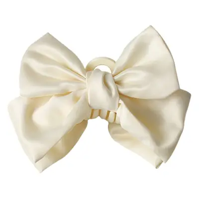 Pink Bow Hair Clip for Women Large Size