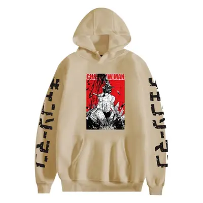 Red Chainsaw Man Hoodie Men Sweatshirt