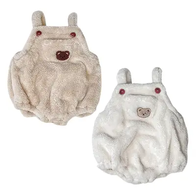 2026 Korean Winter Baby Furry Jumpsuit Plush Crawling Suit