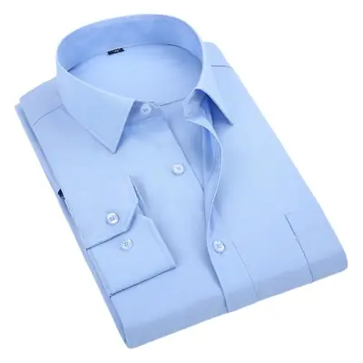 Men's White Long Sleeve Shirt Large Business Wear