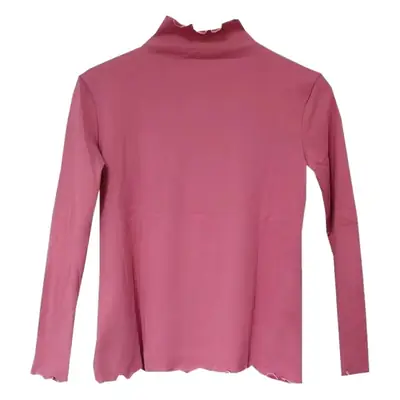 Kitten Diary Half-Turtleneck Thermal Shirt Beige White High Waist