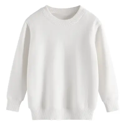 Children's White Knitted Sweater Large Boys Winter Wear