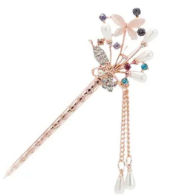 Women Vintage Tassel Alloy Hairpin 2025 Spring Summer