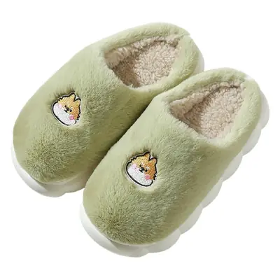 Women Winter Cartoon Embroidered Cotton Slippers