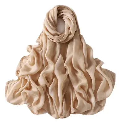 Brown Wide-brimmed Shawl for Women