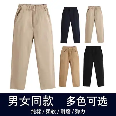 Boys Cotton Capri Pants Black Spring Autumn Middle Size