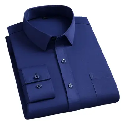Blue Men's Long Sleeve Shirts for Spring Autumn