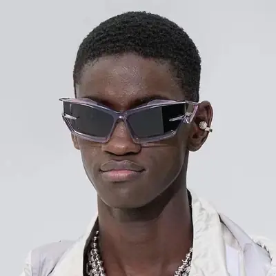2023 Futuristic Sunglasses Orange C2